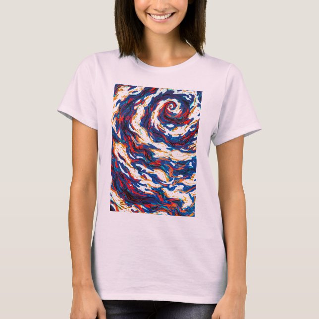 Camiseta Galaxia espiral púrpura (Anverso)