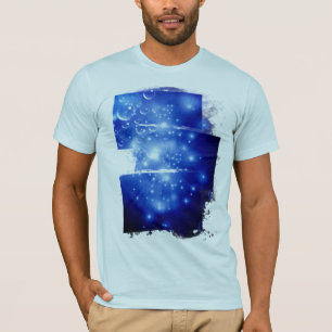 Camiseta Galaxia explosión azul cobalto