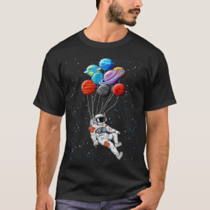 Camiseta Galaxia Futuristi con globo astronauta flotante fe