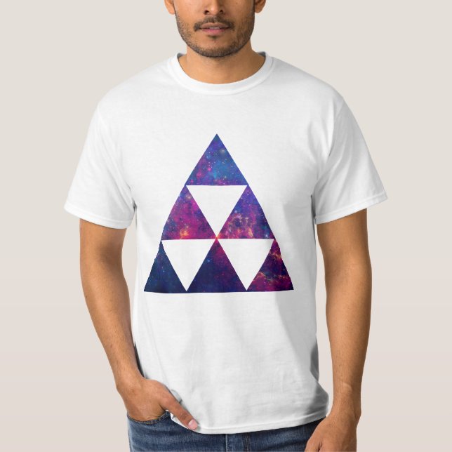 Camiseta Galaxia Hipster / Triángulo Espacial (Anverso)