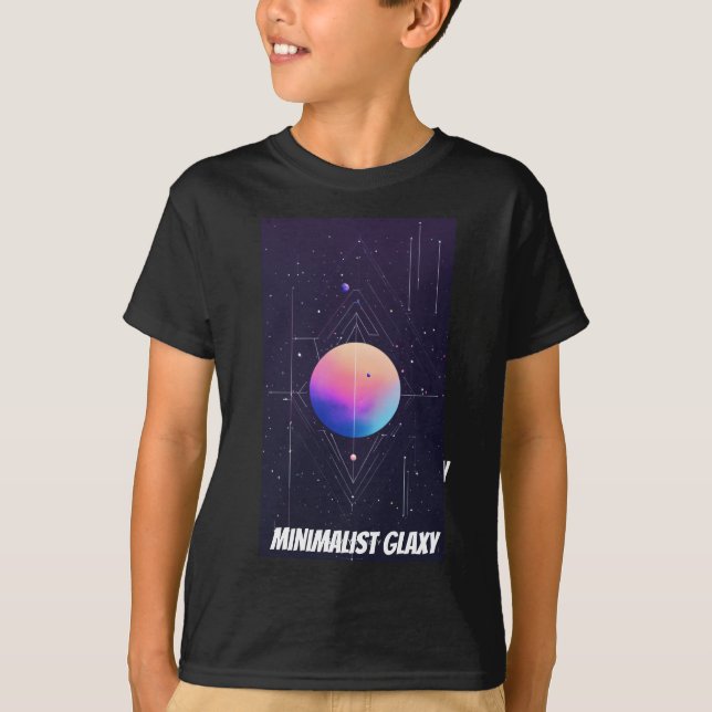 Camiseta Galaxia minimalista, diseñada (Anverso)