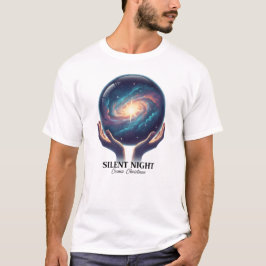 Camiseta Galaxia Noche Silenciosa Globo de Nieve Cósmico
