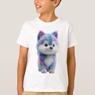 Camiseta Galaxia Pelaje Cachorro Husky Lindo Niños