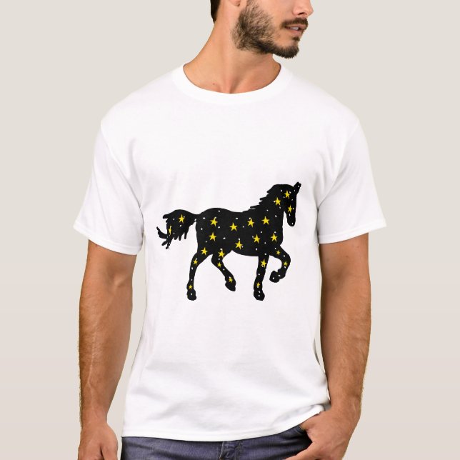 Camiseta Galaxia Sagitario Caballo – Zodiaco Cósmi (Anverso)