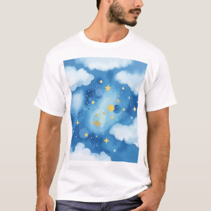 Camiseta Galaxia Starry acuática con resaltados metálicos