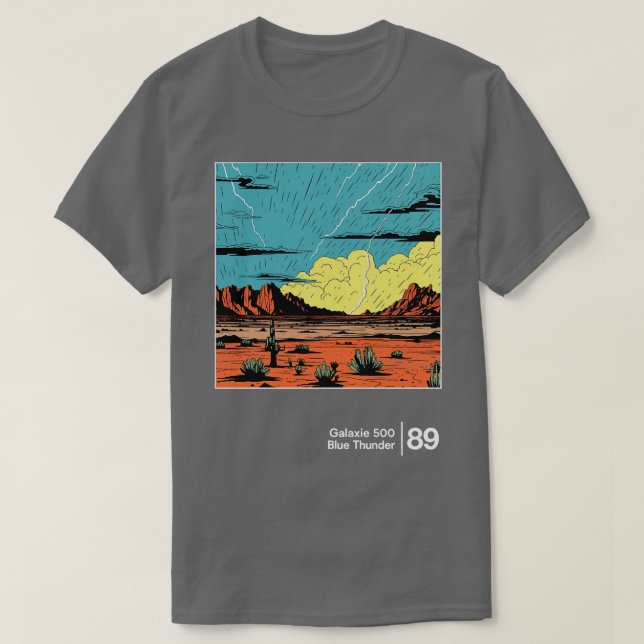 Camiseta Galaxie 500 Blue Thunder Estilo minimal Arte gráfi (Diseño del anverso)
