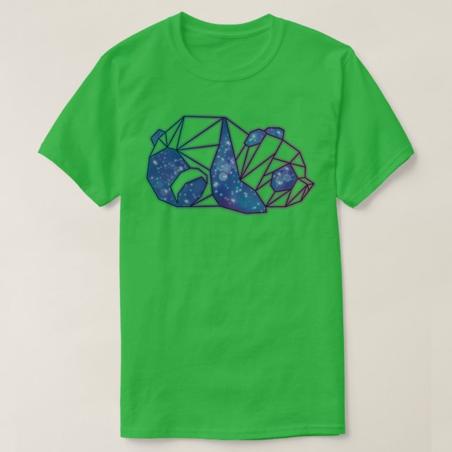 Camiseta Galaxie de origami panda (Diseño del anverso)