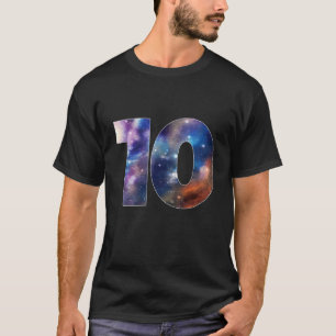 Camiseta Galaxy 10 años Espacio de cumpleaños temática Astr