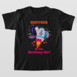 Camiseta Galaxy Birthday Shirt Space Brother<br><div class="desc">Celebrar el primer cumpleaños del bebé con esta camiseta especial,  diseño especial y personalizado</div>