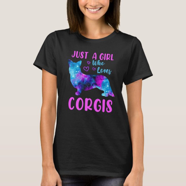 Camiseta Galaxy Corgi Un Corgi Espacial Chica (Anverso)