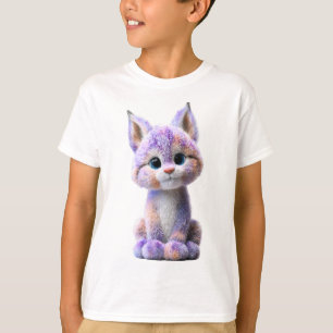 Camiseta Galaxy de Brillo Gatito Galáctico para Niños