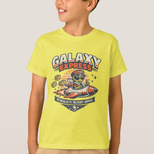 Camiseta Galaxy Express Vintage Alien Rocket Delivery Masco