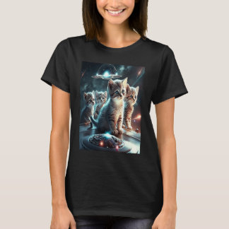 Camiseta Galaxy Gatita Gato Gato De OVNI En El Espacio 13