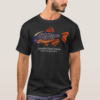 Camiseta Galaxy Rasbora Celestial Pearl Danio con texto Cla