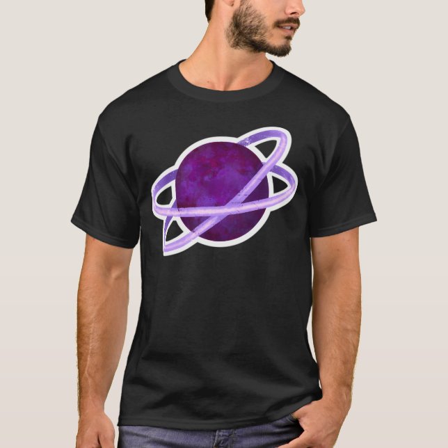 Camiseta Galaxy Star Moon Planet Saturn (Anverso)