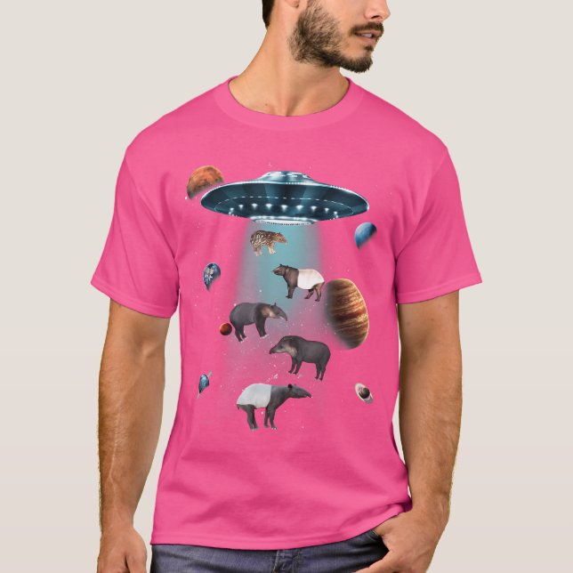 Camiseta Galaxy Tapir Space Ufo Alien Stars Animal Malayan (Anverso)