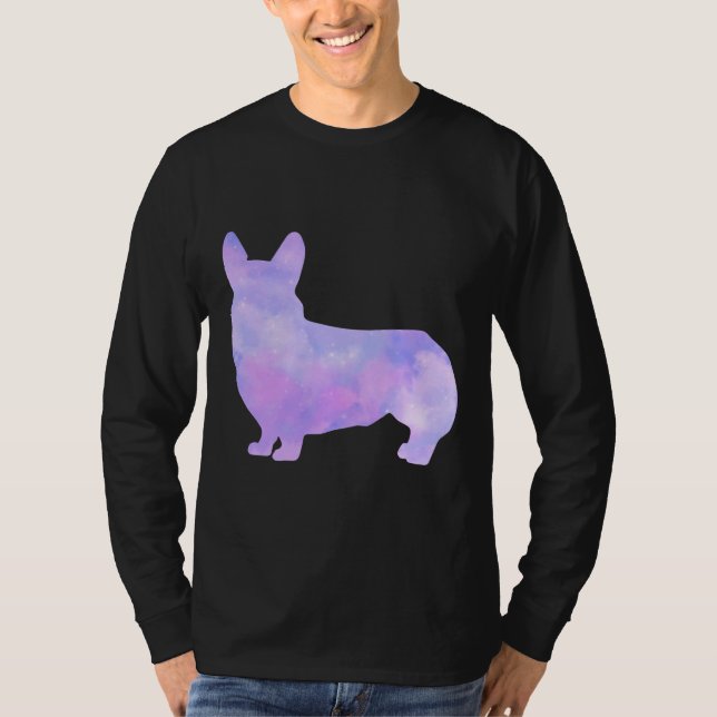 Camiseta Galaxy Watercolor Corgi (Anverso)