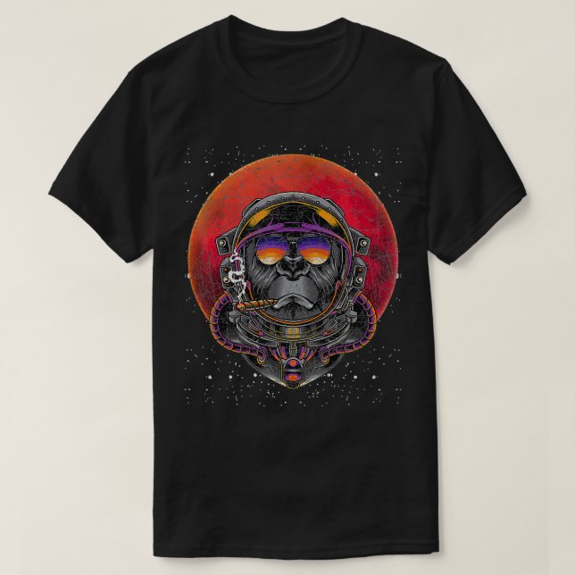 Camiseta Galay Planet Astronomet Espacio Guay Animal Monkey (Diseño del anverso)