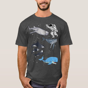 Camiseta Galay Space Whale Shark Beluga Humpback Ocean Orca