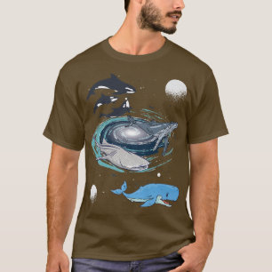Camiseta Galay Space Whale Shark Beluga Humpback Ocean Orca