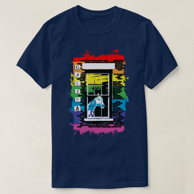 Camiseta galena de la ventana arco iris (Diseño del anverso)