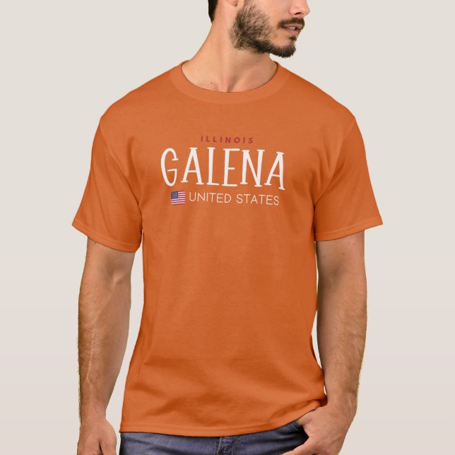 Camiseta Galena Illinois Estados Unidos sobredimensionado (Anverso)