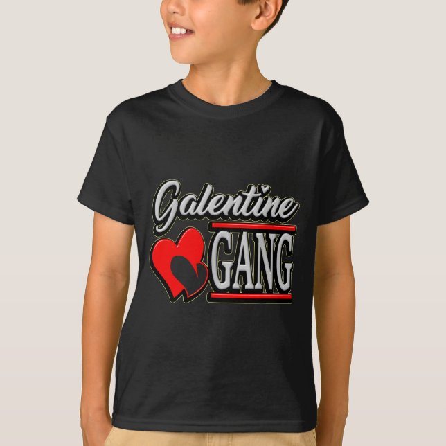 Camiseta Galentine Gang Funny Valentines Day With The Gir  (Anverso)