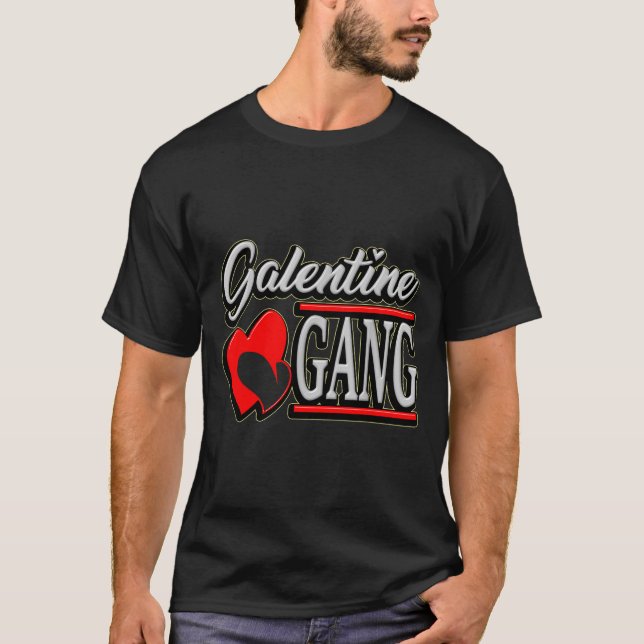 Camiseta Galentine Gang Funny Valentines Day With The Gir  (Anverso)