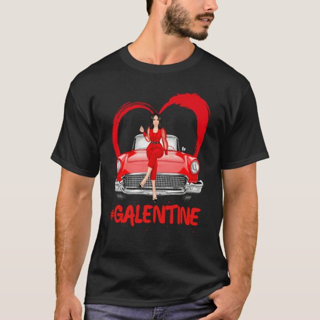 Camiseta Galentine Single Best Bestie Valentines Day Women  (Anverso)