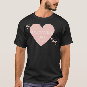 Camiseta Galentine's Day Pink Heart con Arrow Friend Women