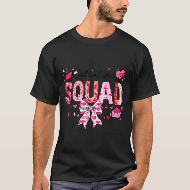 Camiseta Galentines Day Women Galentines Squad Funny Valent (Anverso)