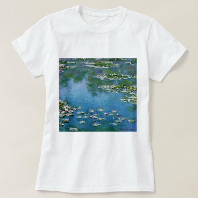 Camiseta Galería Claude Monet Water LiliesBella Artes HD (Diseño del anverso)