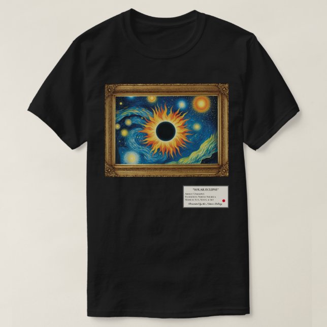 Camiseta Galería de arte Eclipse solar enmarcado (Diseño del anverso)