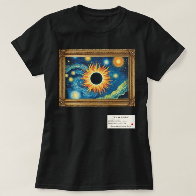 Camiseta Galería de arte Eclipse solar enmarcado (Diseño del anverso)