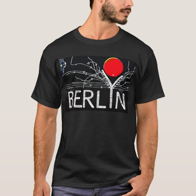 Camiseta Galería de la zona este, muro de Berlín, alambre (Anverso)