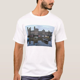 Camiseta Gales, castillo de Caernarfon, uno de los