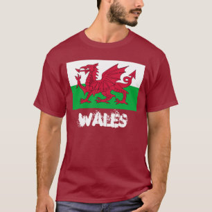 Camiseta Gales con bandera galesa