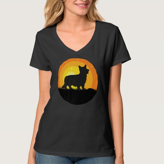 Camiseta Gales Corgi Dog Retro 16 (Anverso)