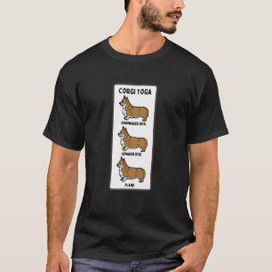 Camiseta Gales Corgi Yoga Silly Mascota Propietario Plank C