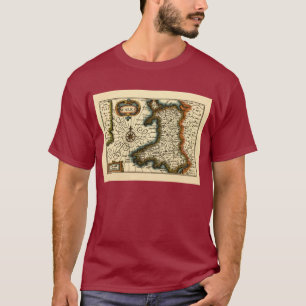 Camiseta Gales - Histórico mapa del Atlas británico antiguo