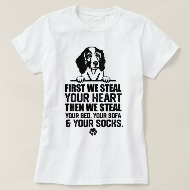 Camiseta Gales Springer Spaniel te roba el corazón (Diseño del anverso)