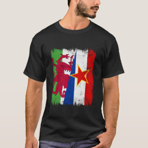 Camiseta Gales Yugoslavia Media Bandera Galés Herencia Yugo