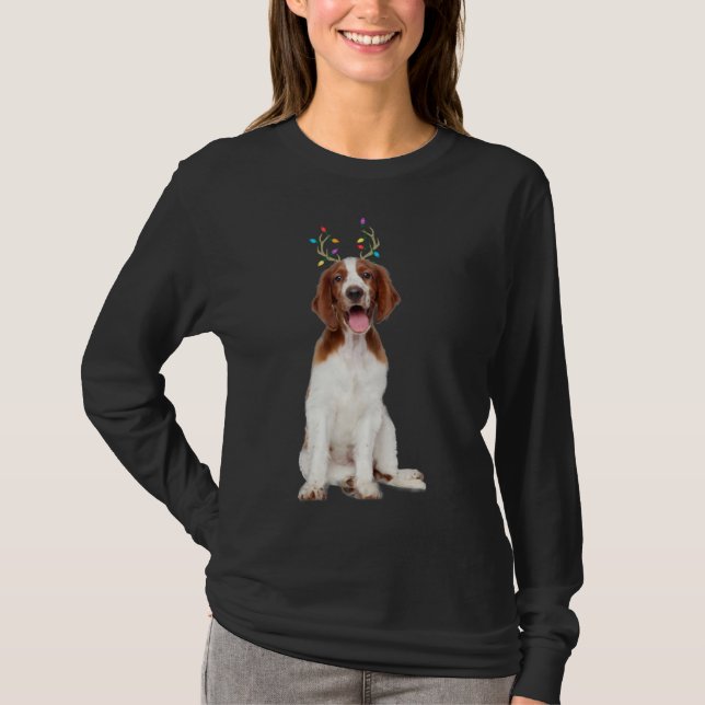 Camiseta Galesa Springer Navidades españoles de renos Perro (Anverso)