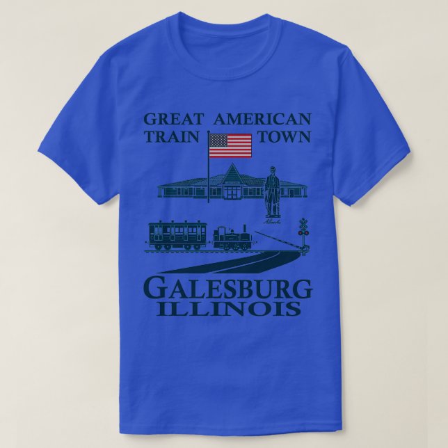 CAMISETA GALESBURG ILLINOIS GRAN CIUDAD DE TREN ESTADOUNIDE (Diseño del anverso)