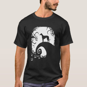 Camiseta Galgo Halloween Bajo La Luz De La Luna Perro Espel