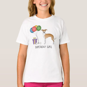Camiseta Galgo Italiano cervato y blanco - Cumpleaños de la