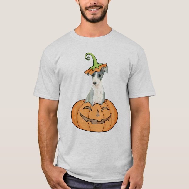 Camiseta Galgo italiano de Halloween (Anverso)