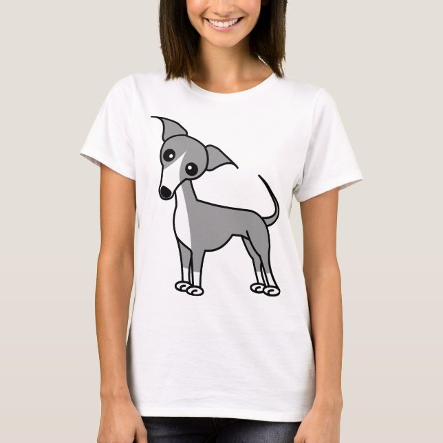Camiseta Galgo italiano lindo - gris (Anverso)