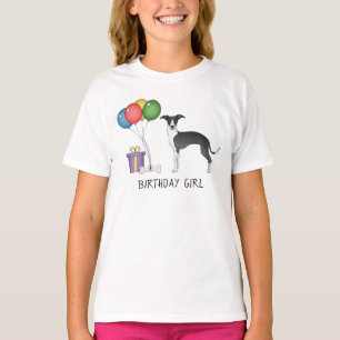 Camiseta Galgo Italiano Negro y Blanco - Cumpleaños de Chic