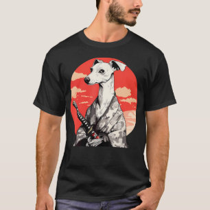 Camiseta Galgo Italiano Perro Estilo Samurái Japonés